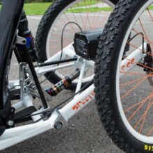 Hintere Federung am CompCC von Praschberger. Praschberger CompCC Suspension