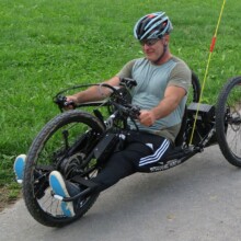 Ansmann Nabenmotor in einem Schmicking MTB Handbike. Ansmann Nabenmotor