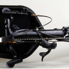 Schimano Kombihebel (Brems-/Schaltung) an einem Schmicking Renn-Handbike Brems-/Schalthebel