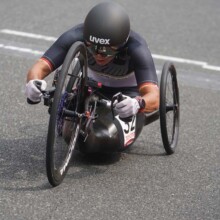 Andrea Eskau mit 20" Hinterrädern Knie-Rennbike 20"